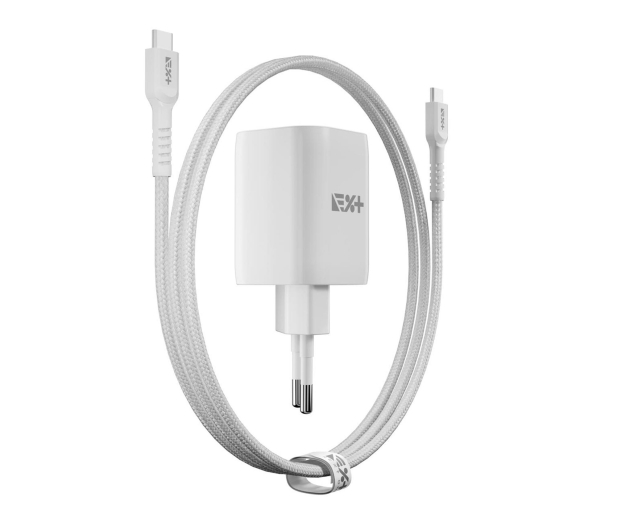NEXT ONE Ładowarka sieciowa Fast 35W GaN 2xUSB-C z kablem USB-C white - 1318727 - zdjęcie 2